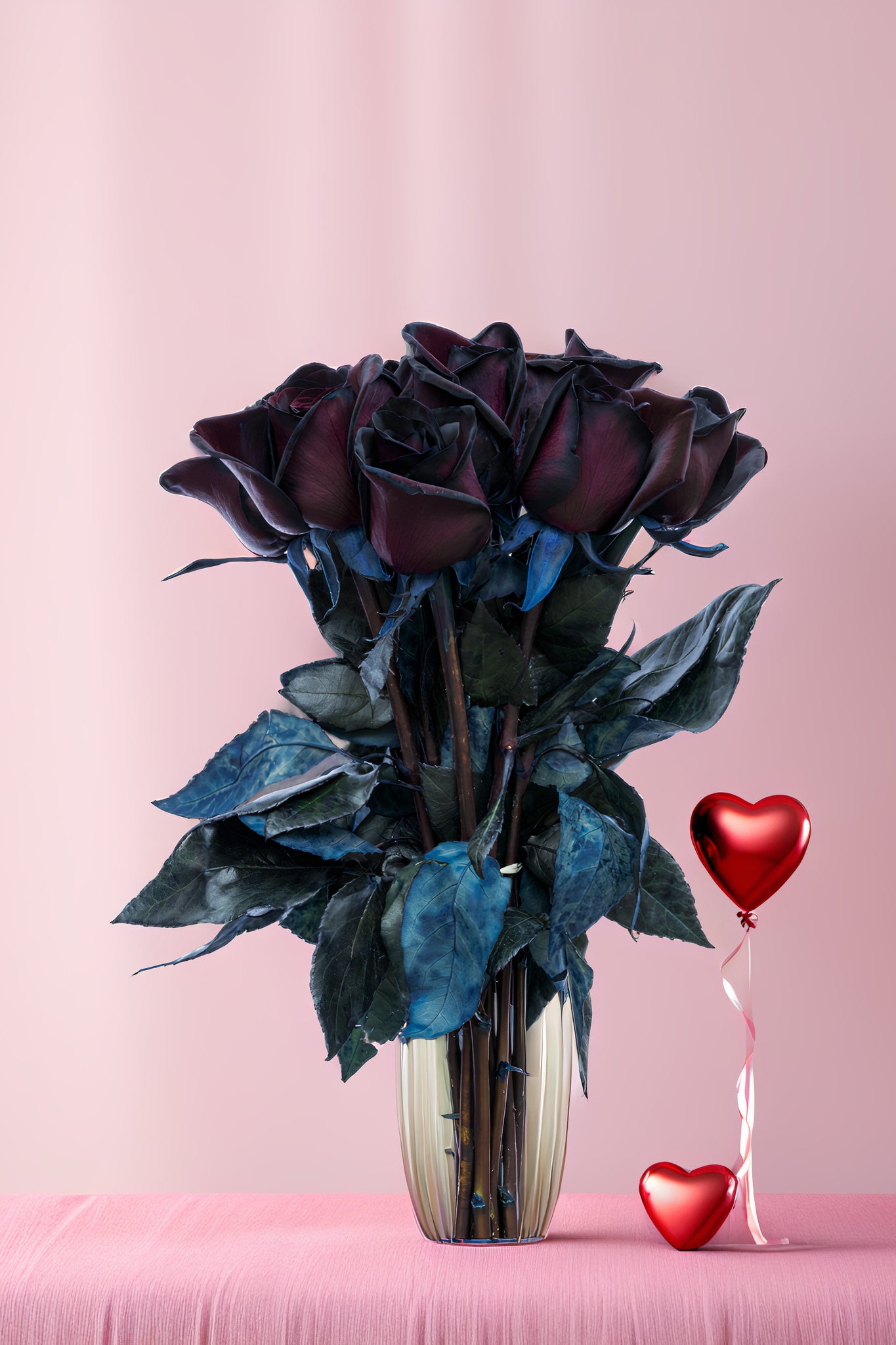 valentines day black roses bouquet