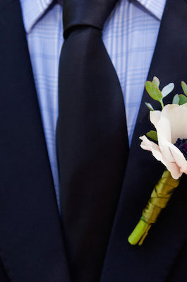 White Anemone Boutonniere