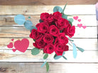 Be Mine - Red Rose Silver Dollar Euc Bouquet
