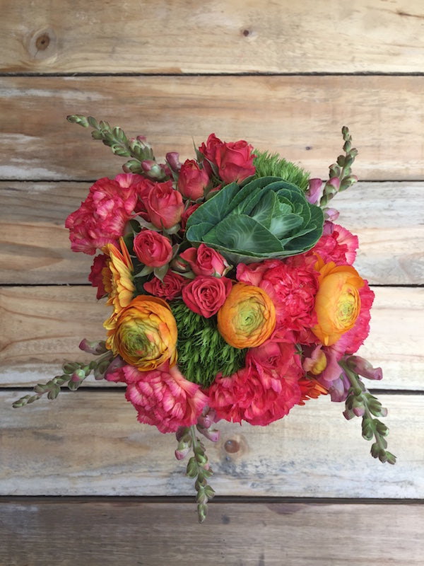anunculus Gerbera Carnation Greenery Bouquet