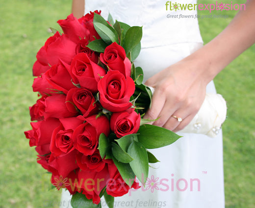 Red Roses Bridal Bouquet