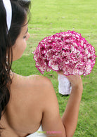 Purple & White Carnations Bridal Bouquet