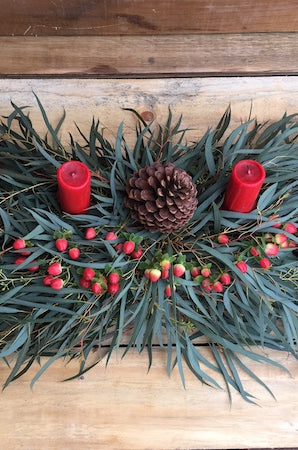 Eucalyptus Hypericum Centerpiece