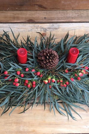 Eucalyptus Hypericum Centerpiece