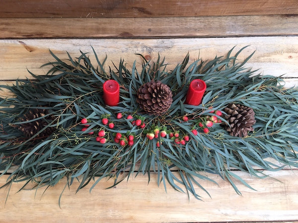 Eucalyptus Hypericum Centerpiece
