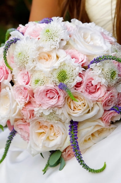 Garden Roses Scabiosa Bridal Bouquet