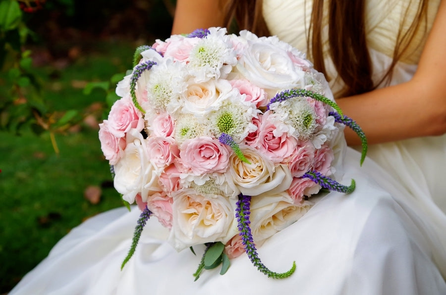 Garden Roses Scabiosa Bridal Bouquet
