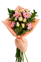 Strawberry Shortcake Gerbera and Rose Bouquet