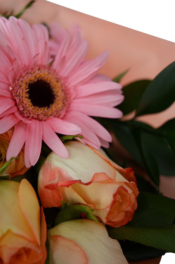Strawberry Shortcake Gerbera and Rose Bouquet