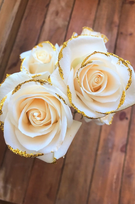 fresh glittered rose