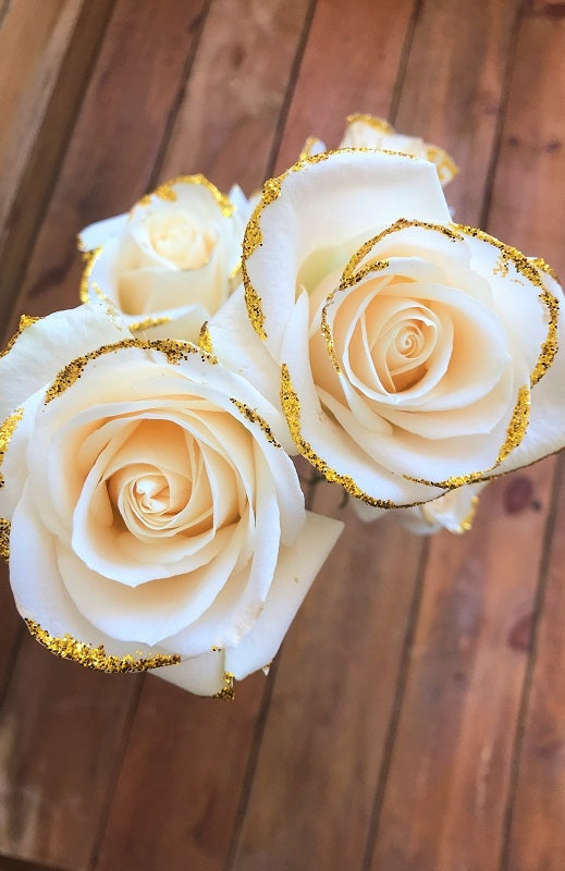 fresh glittered rose