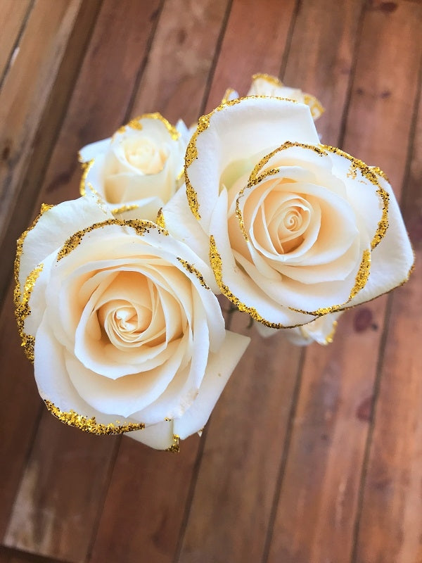 fresh glittered rose