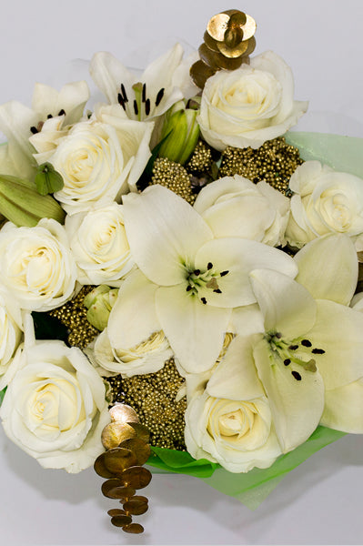 White/Gold Mix Centerpiece Large
