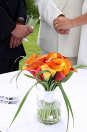mini calla Table Centerpiece