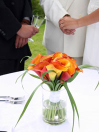 mini calla Table Centerpiece