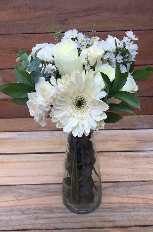 My Everything Boquet - White Roses and Gerberas