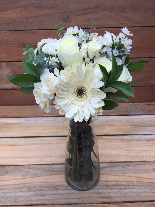 My Everything Boquet - White Roses and Gerberas