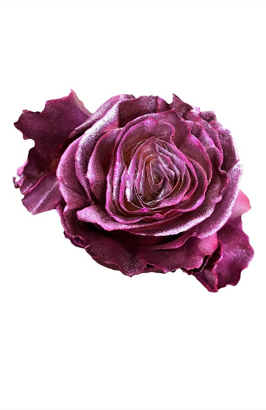 metallic pink rose