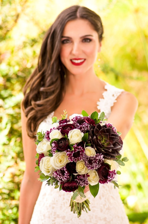 Purple-White-Bridal-Bouquet