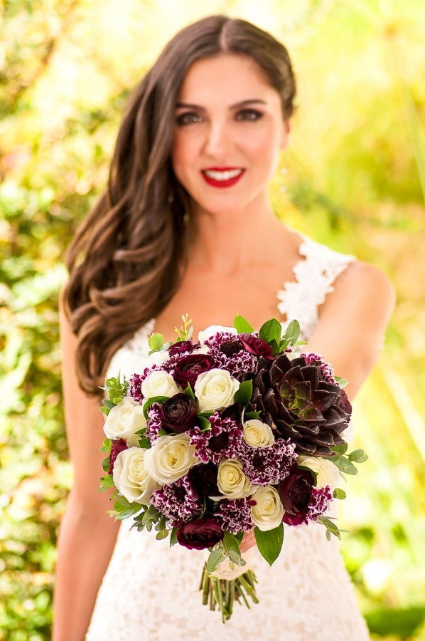 Purple-White-Bridal-Bouquet