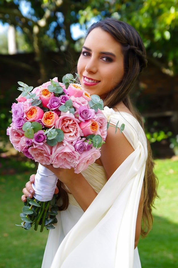 Roses-Eucalyptus-Bouquet