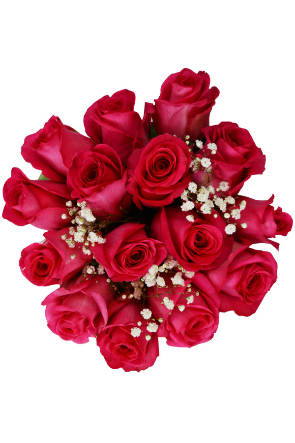 Pink Roses With Gypso Bouquet