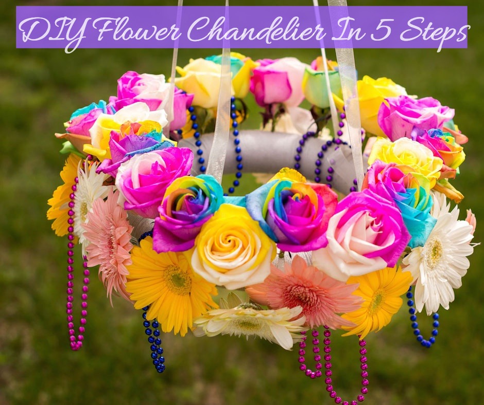 DIY Flower Chandelier