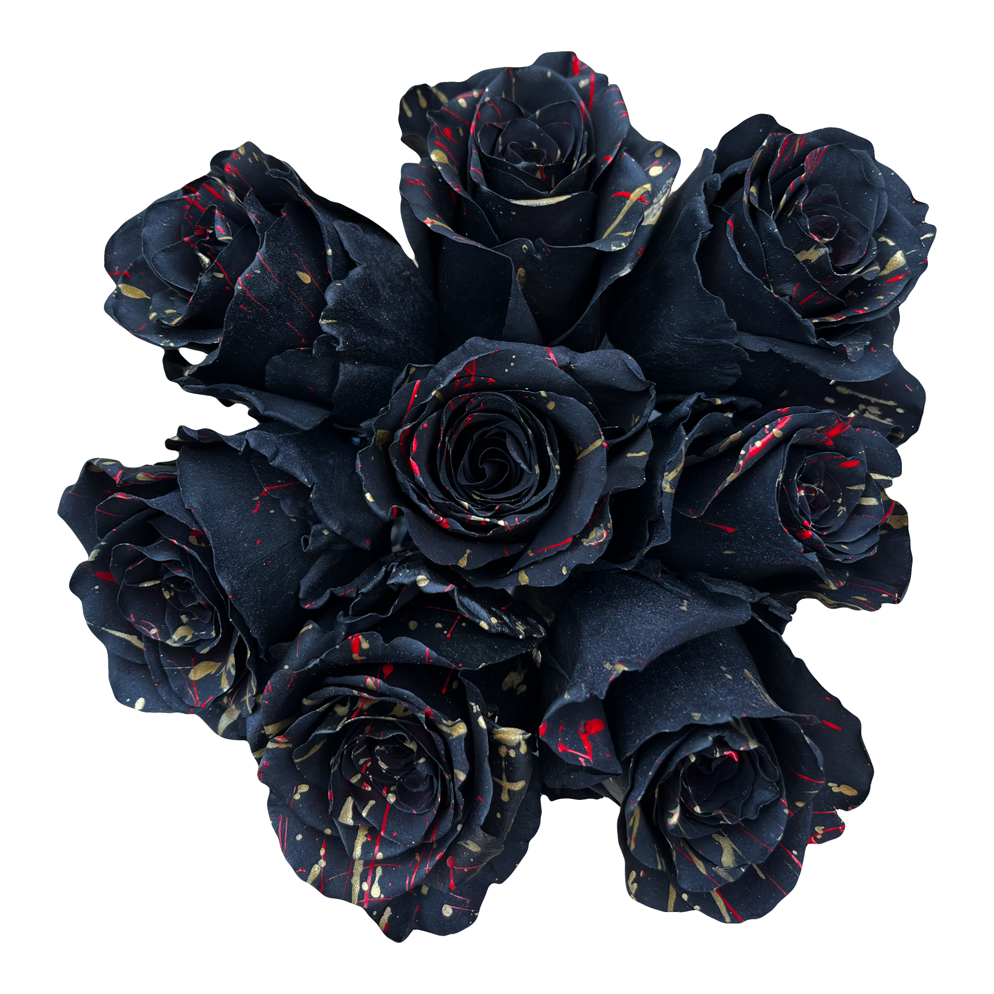 Luxury Gold Red Roses – Flower Explosion