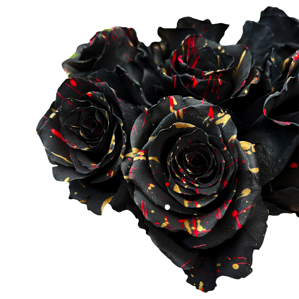 Luxury Gold Red Roses – Flower Explosion