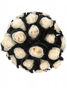 black and white roses
