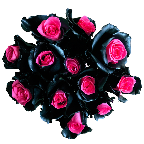 black pink bouquet