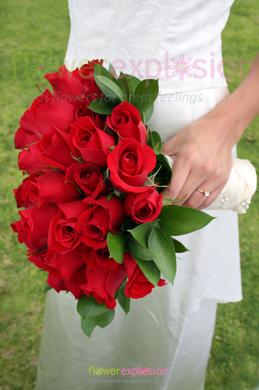 Bridal Bouquet - 25 big roses