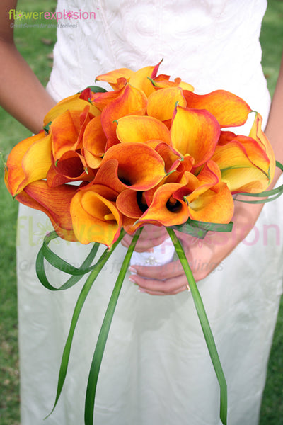 orange calla lily boutonniere