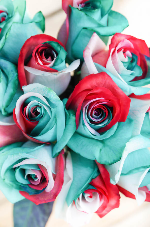 christmas tinted roses