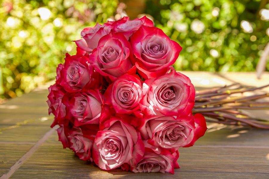 Deep Purple Rose Bouquet