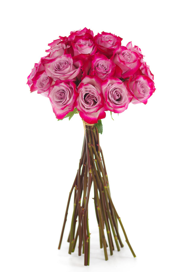 purple pink rose bouquet