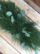 eucalyptus and tree fern garland