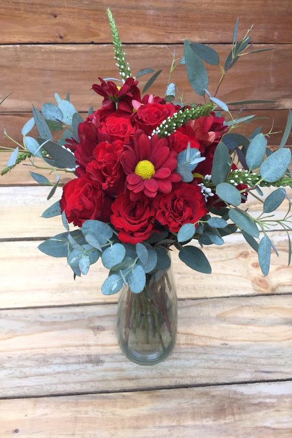 Roses and Daisy Poms Bouquet - Hey Gorgeous