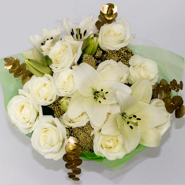 White/Gold Mix Centerpiece Large