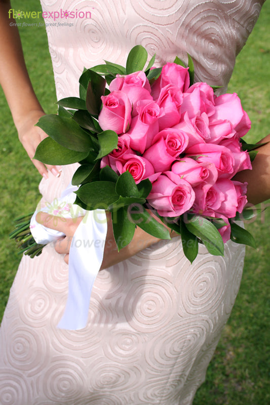 Pink Roses Bridal Bouquet