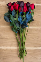 Red and Black Tinted Roses - flowerexplosion.com