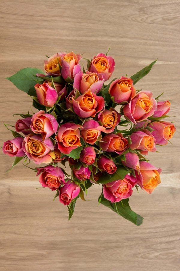 Orange & Peach Spray Roses – Flower Explosion
