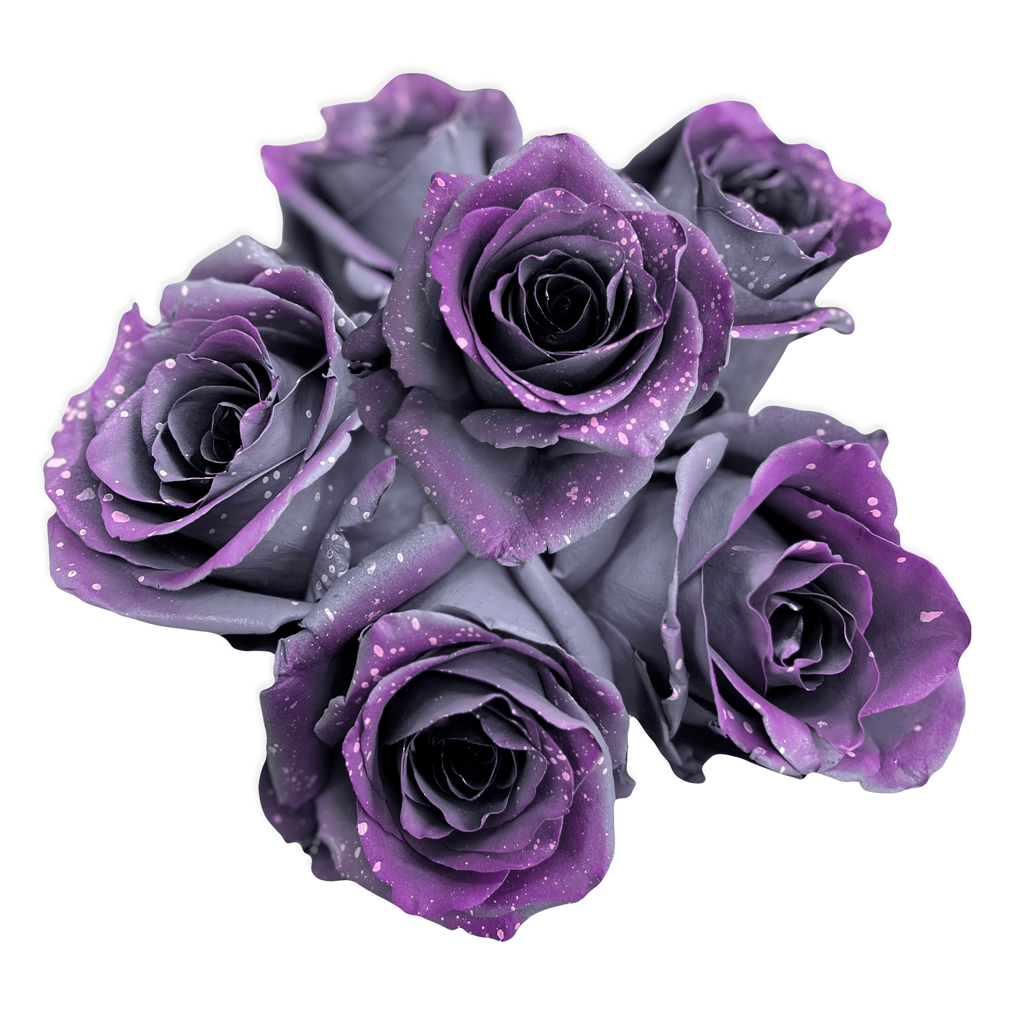 From You Flowers - Purple Pastel Glitter Roses with Free Vase
